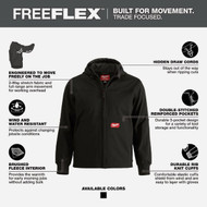 Milwaukee FREEFLEX Men's 2XL Black Softshell Hooded Jacket