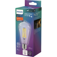 Philips 60W Equivalent Soft White ST19 Dusk to Dawn LED Decorative Light Bulb