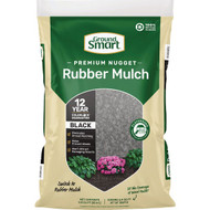 GroundSmart 0.8 Cu. Ft. Black Recycled Nugget Rubber Mulch