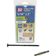 Grip-Rite PrimeGuard Plus 5/16 In. x 5 In. Flat Washer Head Structure Screw (25-Count)
