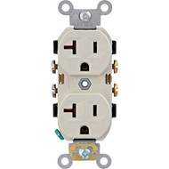 Leviton 20A Light Almond Commercial Grade 5-20R Combination Side Back Wire Duplex Outlet