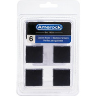 Amerock Monument 1.1875 In. Square Matte Black Cabinet Knob (6-Pack)