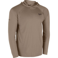 Milwaukee Workskin Medium Sandstone Hooded Men's Sun Shirt