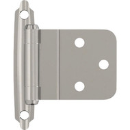 Amerock 3/8 In. Polished Chrome Inset Self Closing Face Mount Cabinet Hinge (2-Pack)