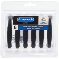Amerock Everyday Basics Franklin 3 In. Matte Black Cabinet Pull (6-Pack)