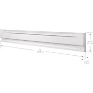 Cadet F Series 6 Ft. 1500W 120V Electric Baseboard Heater  White