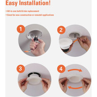 Halo LT 4 In. IC Rated 5CCT LED Recessed Light Kit  650 Lm.