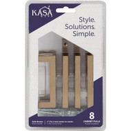 KasaWare 3-3/8 In. Overall Length Satin Bronze Square Bar Pull (8-Pack)