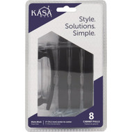 KasaWare 4 In. Overall Length Matte Black Flared Foot Square Pull (8-Pack)