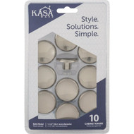 KasaWare 1-1/2 In. Diameter Satin Nickel Knob (10-Pack)