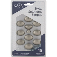 KasaWare 1-1/4 In. Diameter Satin Nickel Oval Knob (10-Pack)
