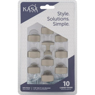 KasaWare 1-1/8 In. Overall Length Satin Nickel Transitional Knob (10-Pack)