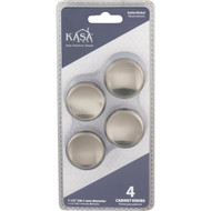 KasaWare 1-1/2 In. Diameter Satin Nickel Knob (4-Pack)