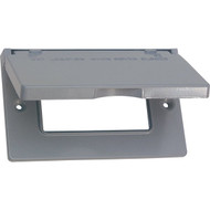 Southwire Single Gang Horizontal Gray Weatherproof GFCI Cover