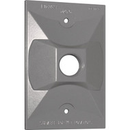 Southwire Single Gang Weatherproof 1-Hole Gray Rectangular Cover