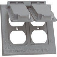 Southwire Dual Gang Gray Vertical Weatherproof Duplex Cover