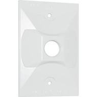 Southwire Single Gang Weatherproof 1-Hole White Rectangular Cover