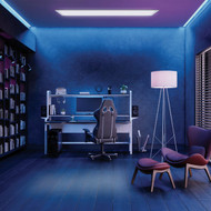 Feit Electric Edge-Lit 6 In. W. x 4 Ft. L. White Dimmable 6-Way LED Flush Mount Light  1900 Lm.