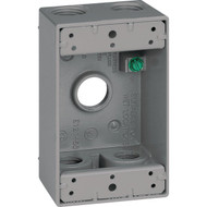 Southwire Single Gang 1/2 In. 5-Hole Gray Weatherproof Junction Box