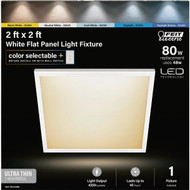 Feit Electric Edge-Lit 2 Ft. W. x 2 Ft. L. White Dimmable 6-Way LED Flush Mount Light