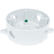 Southwire 4 In. Dia. 1/2 In. 5-Outlet White Weatherproof Round Box