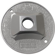 Southwire 1-Hole Round Aluminum Gray Weatherproof Cover
