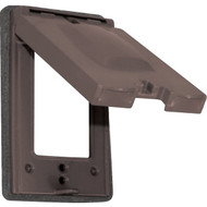 Southwire 10-In-1 Single Gang Non-Metallic Multi-Use Bronze Weatherproof Cover