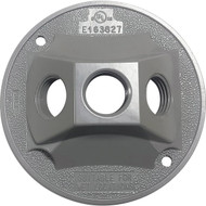 Southwire 3-Hole Round Aluminum Gray Weatherproof Cover
