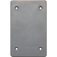Southwire Single Gang Gray Non-Metallic Weatherproof Blank Cover