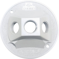 Southwire 3-Hole Round Aluminum White Weatherproof Cover