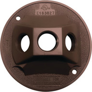 Southwire 3-Hole Round Aluminum Bronze Weatherproof Cover