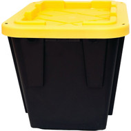 Greenmade 12 Gal. Black/Yellow Pro Box Storage Tote
