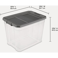 Sterilite 108 Qt./102L Flat Gray Stacker Storage Tote