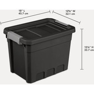 Sterilite 7.5 Gal./28L Black Stacker Storage Tote