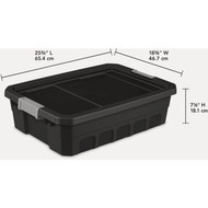 Sterilite 10 Gal./38L Black Stacker Storage Tote