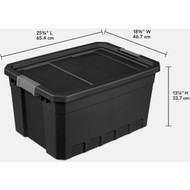 Sterilite 19 Gal./72L Black Stacker Storage Tote