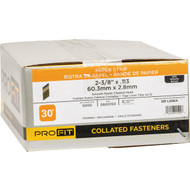 Pro-Fit 2-3/8 In. x 0.133 In. 30 Degree Paper Tape Smooth Shank Clipped Head Brite Framing Stick Nails (5000 Ct.)