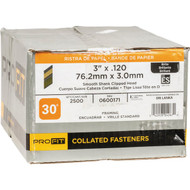Pro-Fit 3 In. x 0.120 30 Degree Paper Tape Smooth Shank Clipped Head Brite Framing Stick Nails (2500 Ct.)