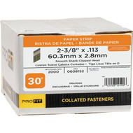 Pro-Fit 2-3/8 In. x 0.113 In. 30 Degree Paper Tape Smooth Shank Clipped Head Hot Dipped Galvanized Framing Stick Nails (2000 Ct.)