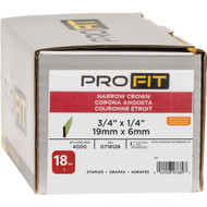 Pro-Fit 1/4 In. x 3/4 In. 18-Gauge Electro Galvanized Narrow Crown Collated Finish Staples (4000 Ct.)