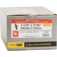 Pro-Fit 7/16 In. x 1-1/2 In. 16 Gauge Electro Galvanized N-Style Standard Crown Staple (10 000 Ct.)