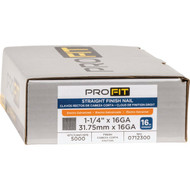 Pro-Fit 1-1/4 In. 16 Gauge Electro Galvanized Straight Finish Nails (5000 Ct.)