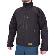 DEWALT Men's Black Soft Shell Heated Jacket Kit  2XL