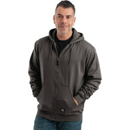 Berne Heritage Large Charcoal Thermal-Lined Full-Zip Hooded Sweatshirt