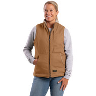 Berne Softstone Women's Medium Brown Duck Sherpa-Lined Vest