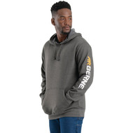 Men's XL Regular Graphite Signature Sleeve Hooded Pullover Sweatshirt