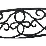 Outdoor Expressions 50 In. Black Steel Bench with Scroll Design