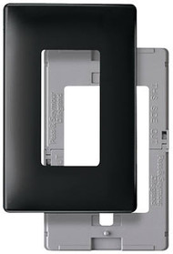 Blk 1g Plas Wall Plate