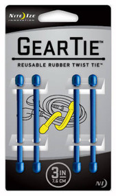 4pk 3" Blu Gear Tie