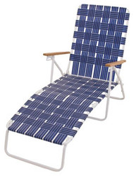 Blu Hi Back Web Chaise